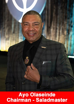 Ayo Olaseinde, Chairman of Saladmaster, leading the brand’s global dealer network.