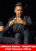Jefferson Santos, DreamTrips Co-Founder and Chief Visionary Officer, speaking at a leadership event.